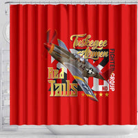 Tuskegee Red Tails Airmen Shower Curtain WWII Fighter Pilot Legacy - Wonder Print Shop