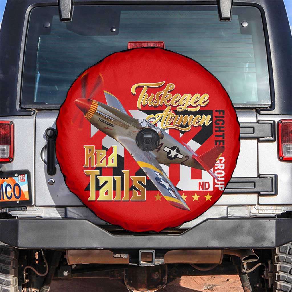 Tuskegee Red Tails Airmen Spare Tire Cover WWII Fighter Pilot Legacy - Wonder Print Shop