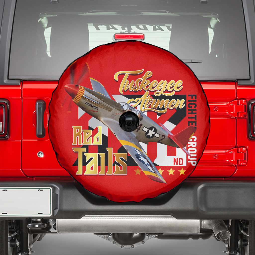 Tuskegee Red Tails Airmen Spare Tire Cover WWII Fighter Pilot Legacy - Wonder Print Shop