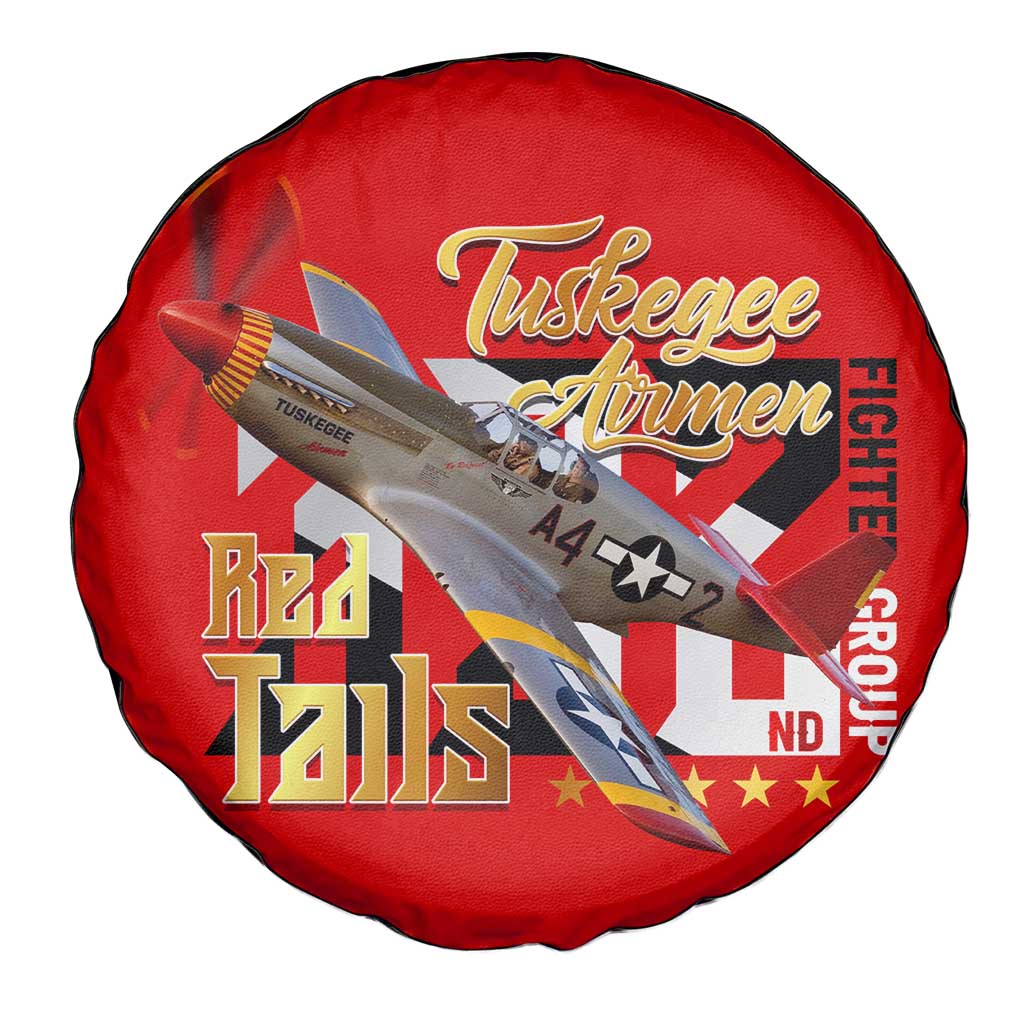 Tuskegee Red Tails Airmen Spare Tire Cover WWII Fighter Pilot Legacy - Wonder Print Shop