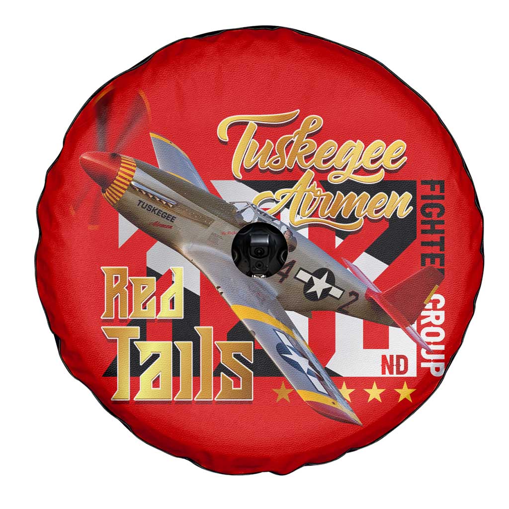 Tuskegee Red Tails Airmen Spare Tire Cover WWII Fighter Pilot Legacy - Wonder Print Shop