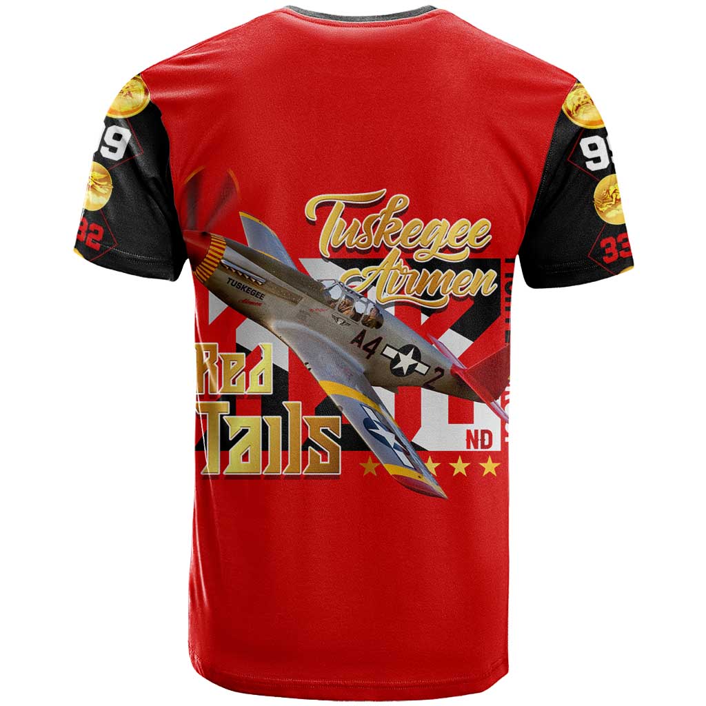 Tuskegee Red Tails Airmen T Shirt WWII Fighter Pilot Legacy - Wonder Print Shop