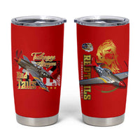Tuskegee Red Tails Airmen Tumbler Cup WWII Fighter Pilot Legacy - Wonder Print Shop