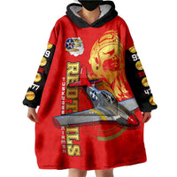 Tuskegee Red Tails Airmen Wearable Blanket Hoodie WWII Fighter Pilot Legacy - Wonder Print Shop