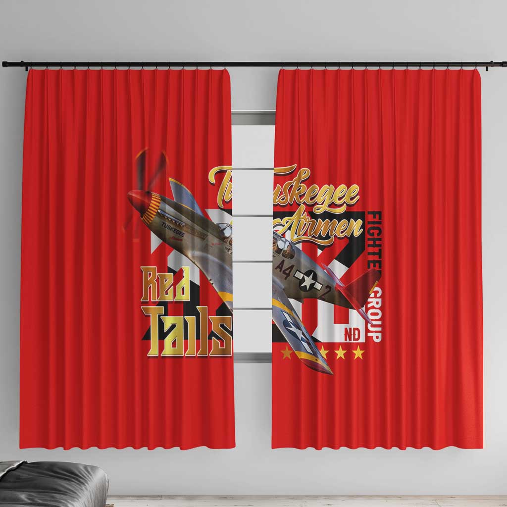 Tuskegee Red Tails Airmen Window Curtain WWII Fighter Pilot Legacy - Wonder Print Shop
