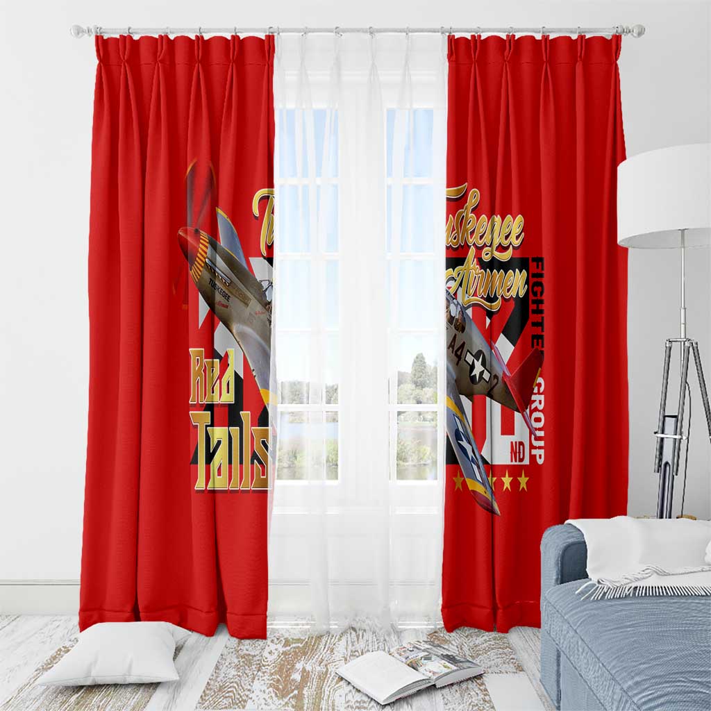 Tuskegee Red Tails Airmen Window Curtain WWII Fighter Pilot Legacy - Wonder Print Shop