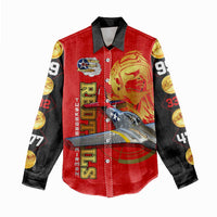 Tuskegee Red Tails Airmen Women Casual Shirt WWII Fighter Pilot Legacy - Wonder Print Shop