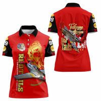 Tuskegee Red Tails Airmen Women Polo Shirt WWII Fighter Pilot Legacy - Wonder Print Shop