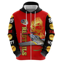 Tuskegee Red Tails Airmen Zip Hoodie WWII Fighter Pilot Legacy - Wonder Print Shop