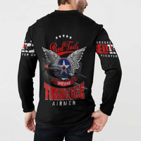 Red Tails Spitfire Tuskegee Airmen Button Sweatshirt 332nd Fighter Group WWII Legacy Tribute - Wonder Print Shop