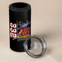 Red Tails Spitfire Tuskegee Airmen 4 in 1 Can Cooler Tumbler 332nd Fighter Group WWII Legacy Tribute - Wonder Print Shop