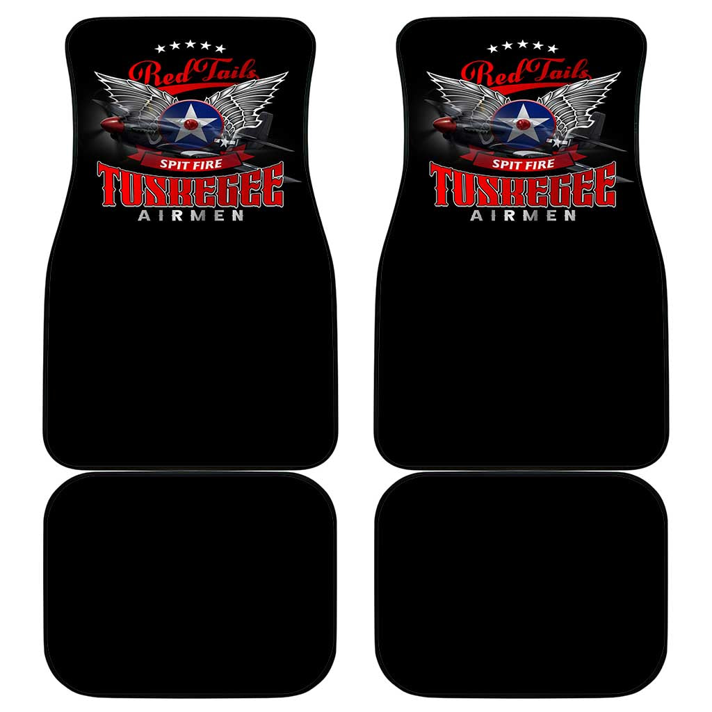 Red Tails Spitfire Tuskegee Airmen Car Mats 332nd Fighter Group WWII Legacy Tribute - Wonder Print Shop