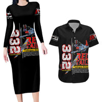 Red Tails Spitfire Tuskegee Airmen Couples Matching Long Sleeve Bodycon Dress and Hawaiian Shirt 332nd Fighter Group WWII Legacy Tribute - Wonder Print Shop