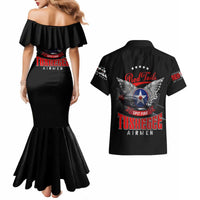 Red Tails Spitfire Tuskegee Airmen Couples Matching Mermaid Dress and Hawaiian Shirt 332nd Fighter Group WWII Legacy Tribute - Wonder Print Shop