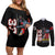 Red Tails Spitfire Tuskegee Airmen Couples Matching Off Shoulder Short Dress and Long Sleeve Button Shirt 332nd Fighter Group WWII Legacy Tribute - Wonder Print Shop