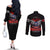Red Tails Spitfire Tuskegee Airmen Couples Matching Off The Shoulder Long Sleeve Dress and Long Sleeve Button Shirt 332nd Fighter Group WWII Legacy Tribute - Wonder Print Shop