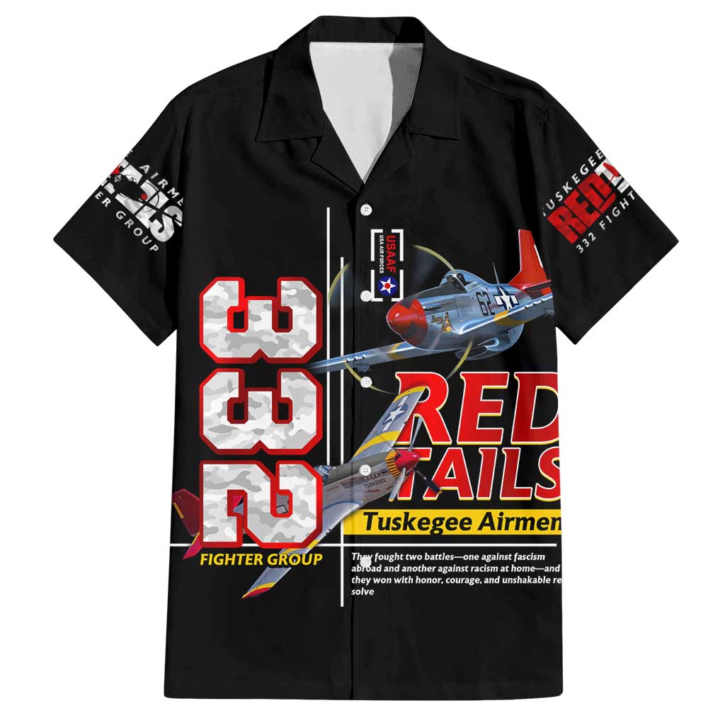 Red Tails Spitfire Tuskegee Airmen Family Matching Long Sleeve Bodycon Dress and Hawaiian Shirt 332nd Fighter Group WWII Legacy Tribute - Wonder Print Shop