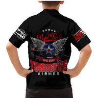 Red Tails Spitfire Tuskegee Airmen Family Matching Mermaid Dress and Hawaiian Shirt 332nd Fighter Group WWII Legacy Tribute - Wonder Print Shop