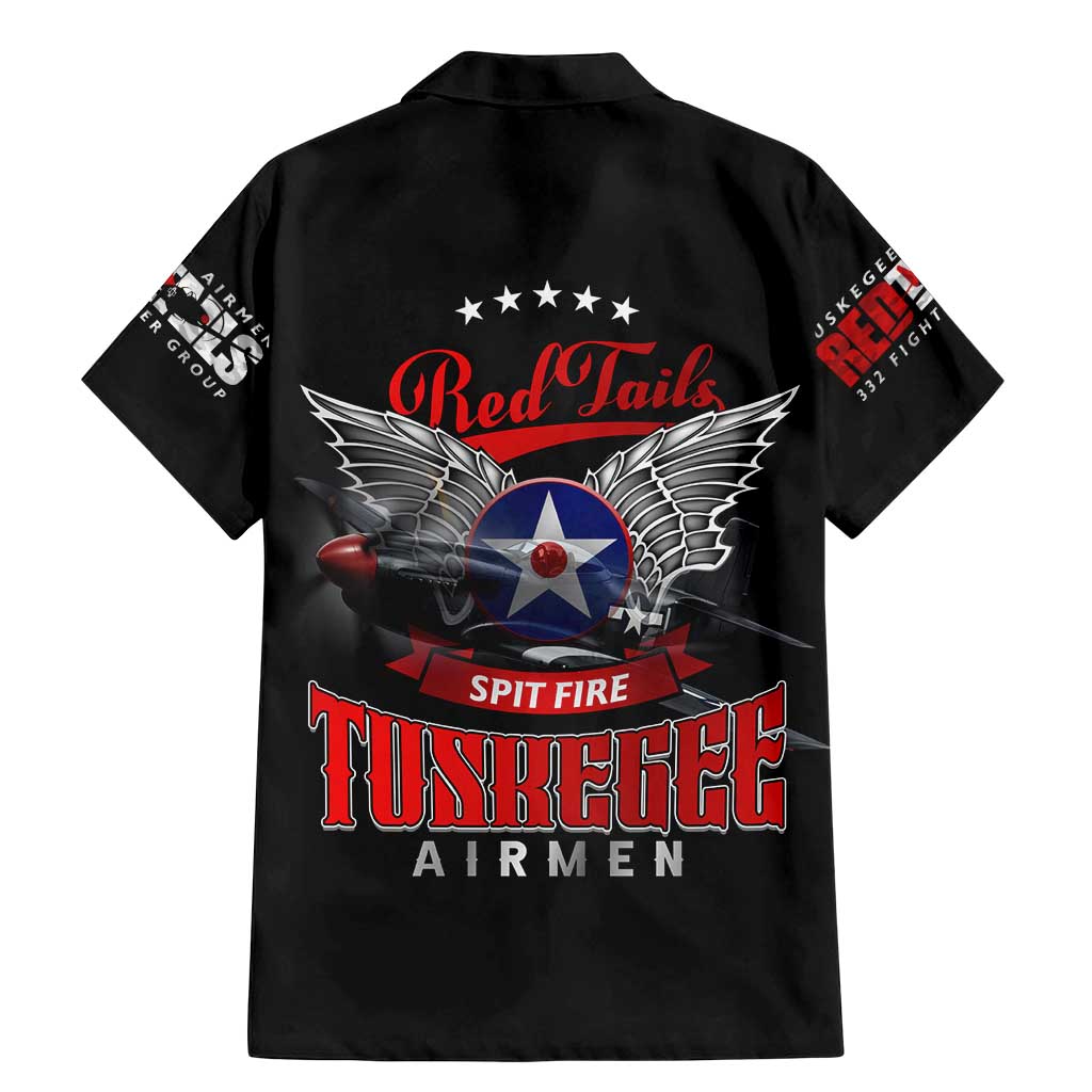 Red Tails Spitfire Tuskegee Airmen Family Matching Mermaid Dress and Hawaiian Shirt 332nd Fighter Group WWII Legacy Tribute - Wonder Print Shop