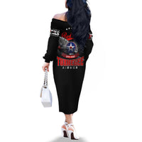 Red Tails Spitfire Tuskegee Airmen Family Matching Off The Shoulder Long Sleeve Dress and Hawaiian Shirt 332nd Fighter Group WWII Legacy Tribute - Wonder Print Shop