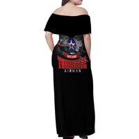 Red Tails Spitfire Tuskegee Airmen Family Matching Off Shoulder Maxi Dress and Hawaiian Shirt 332nd Fighter Group WWII Legacy Tribute - Wonder Print Shop