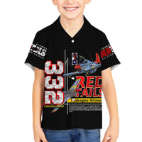 Red Tails Spitfire Tuskegee Airmen Family Matching Off Shoulder Maxi Dress and Hawaiian Shirt 332nd Fighter Group WWII Legacy Tribute - Wonder Print Shop