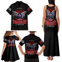 Red Tails Spitfire Tuskegee Airmen Family Matching Tank Maxi Dress and Hawaiian Shirt 332nd Fighter Group WWII Legacy Tribute - Wonder Print Shop
