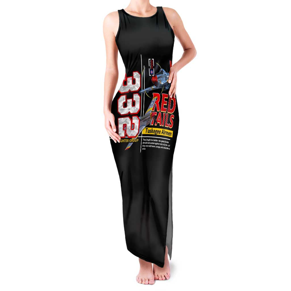 Red Tails Spitfire Tuskegee Airmen Family Matching Tank Maxi Dress and Hawaiian Shirt 332nd Fighter Group WWII Legacy Tribute - Wonder Print Shop