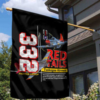 Red Tails Spitfire Tuskegee Airmen Garden Flag 332nd Fighter Group WWII Legacy Tribute - Wonder Print Shop