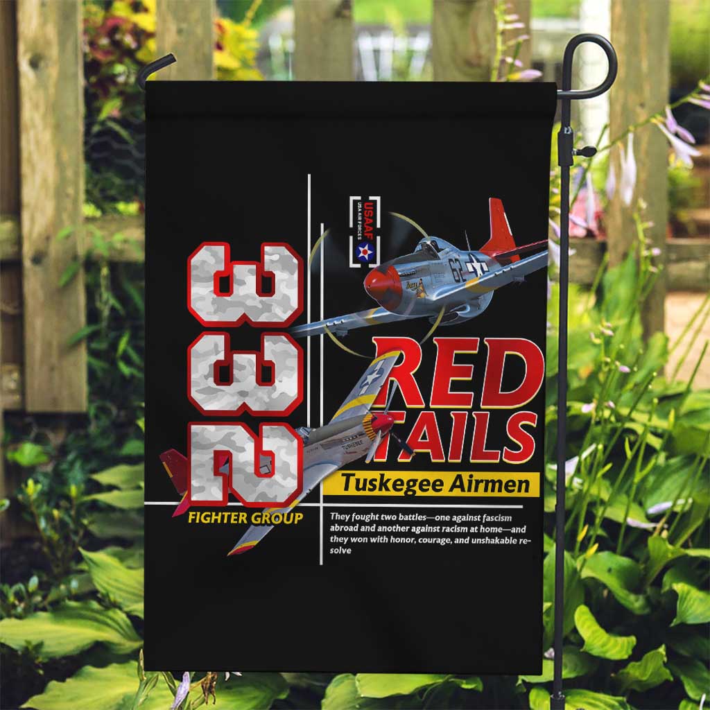 Red Tails Spitfire Tuskegee Airmen Garden Flag 332nd Fighter Group WWII Legacy Tribute - Wonder Print Shop