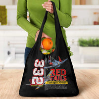 Red Tails Spitfire Tuskegee Airmen Grocery Bag 332nd Fighter Group WWII Legacy Tribute - Wonder Print Shop
