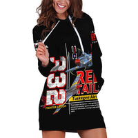 Red Tails Spitfire Tuskegee Airmen Hoodie Dress 332nd Fighter Group WWII Legacy Tribute - Wonder Print Shop