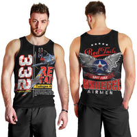 Red Tails Spitfire Tuskegee Airmen Men Tank Top 332nd Fighter Group WWII Legacy Tribute - Wonder Print Shop