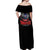 Red Tails Spitfire Tuskegee Airmen Off Shoulder Maxi Dress 332nd Fighter Group WWII Legacy Tribute - Wonder Print Shop