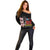 Red Tails Spitfire Tuskegee Airmen Off Shoulder Sweater 332nd Fighter Group WWII Legacy Tribute - Wonder Print Shop
