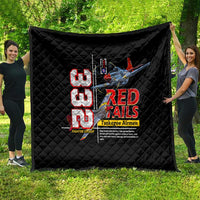 Red Tails Spitfire Tuskegee Airmen Quilt 332nd Fighter Group WWII Legacy Tribute - Wonder Print Shop