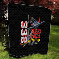 Red Tails Spitfire Tuskegee Airmen Quilt 332nd Fighter Group WWII Legacy Tribute - Wonder Print Shop