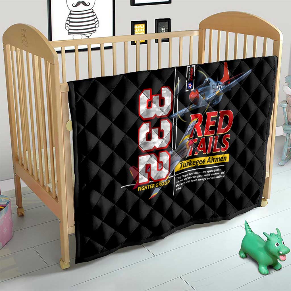 Red Tails Spitfire Tuskegee Airmen Quilt 332nd Fighter Group WWII Legacy Tribute - Wonder Print Shop