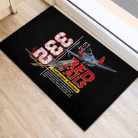 Red Tails Spitfire Tuskegee Airmen Rubber Doormat 332nd Fighter Group WWII Legacy Tribute - Wonder Print Shop