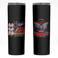 Red Tails Spitfire Tuskegee Airmen Skinny Tumbler 332nd Fighter Group WWII Legacy Tribute - Wonder Print Shop