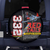 Red Tails Spitfire Tuskegee Airmen Spare Tire Cover 332nd Fighter Group WWII Legacy Tribute - Wonder Print Shop