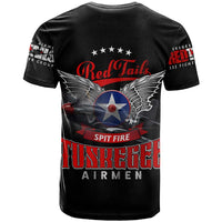 Red Tails Spitfire Tuskegee Airmen T Shirt 332nd Fighter Group WWII Legacy Tribute - Wonder Print Shop
