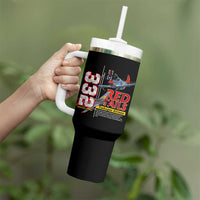 Red Tails Spitfire Tuskegee Airmen Tumbler With Handle 332nd Fighter Group WWII Legacy Tribute - Wonder Print Shop