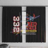 Red Tails Spitfire Tuskegee Airmen Window Curtain 332nd Fighter Group WWII Legacy Tribute - Wonder Print Shop