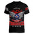 Red Tails Spitfire Tuskegee Airmen Women V-Neck T-Shirt 332nd Fighter Group WWII Legacy Tribute - Wonder Print Shop