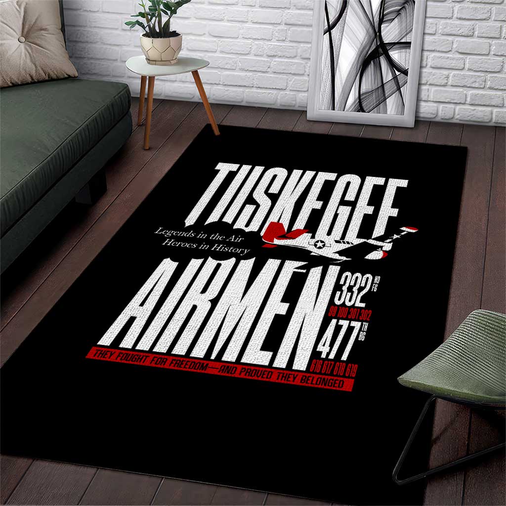 Wings of Honor Tuskegee Airmen Area Rug 332nd 477th Fighter Group Tribute - Wonder Print Shop