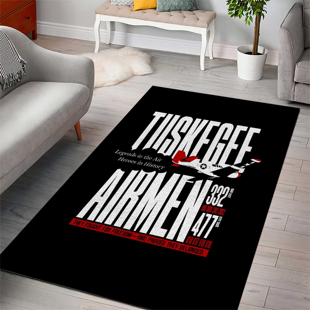 Wings of Honor Tuskegee Airmen Area Rug 332nd 477th Fighter Group Tribute - Wonder Print Shop
