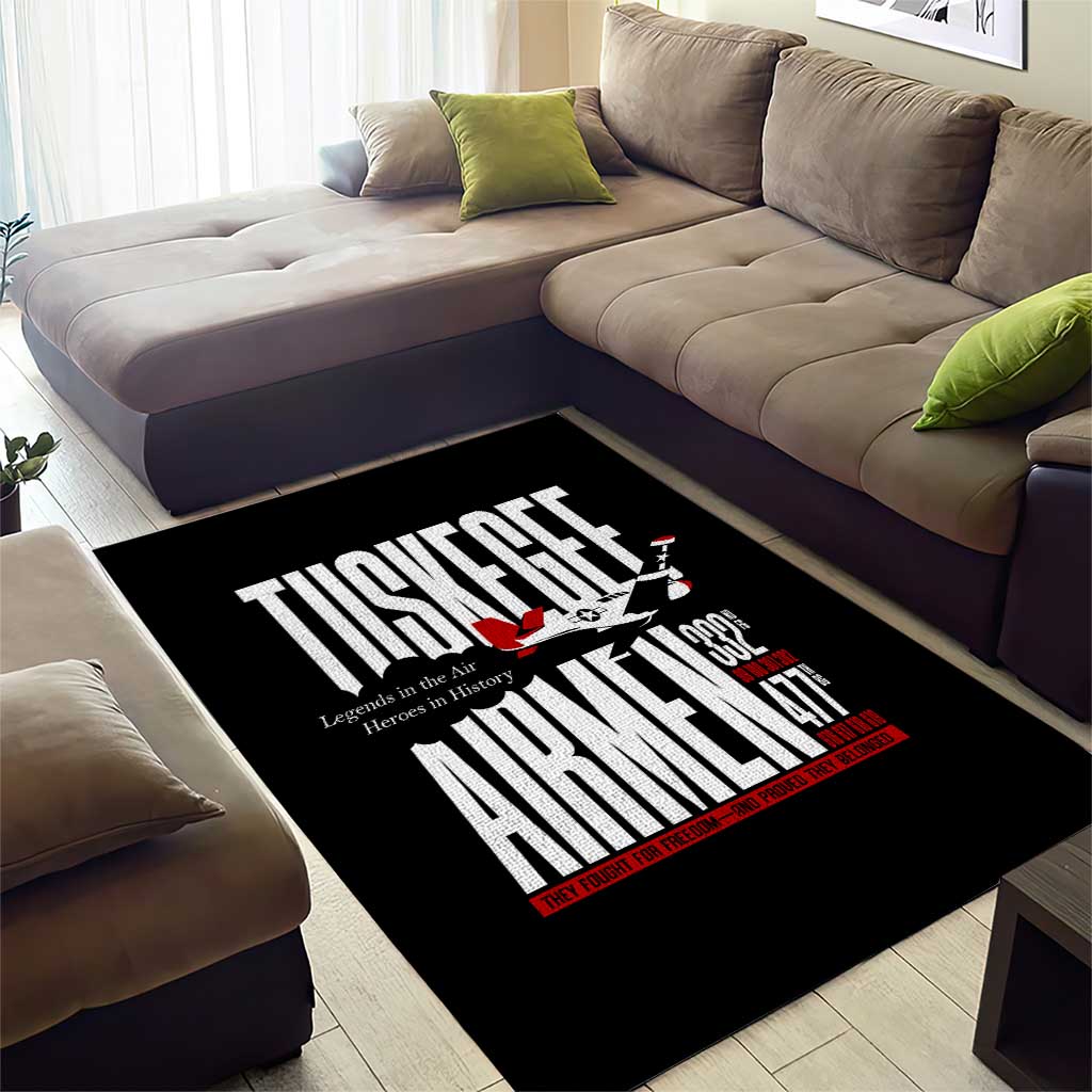 Wings of Honor Tuskegee Airmen Area Rug 332nd 477th Fighter Group Tribute - Wonder Print Shop