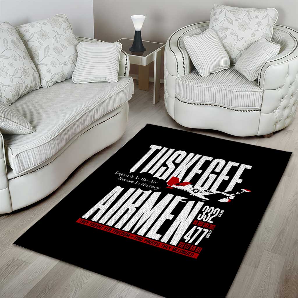 Wings of Honor Tuskegee Airmen Area Rug 332nd 477th Fighter Group Tribute - Wonder Print Shop