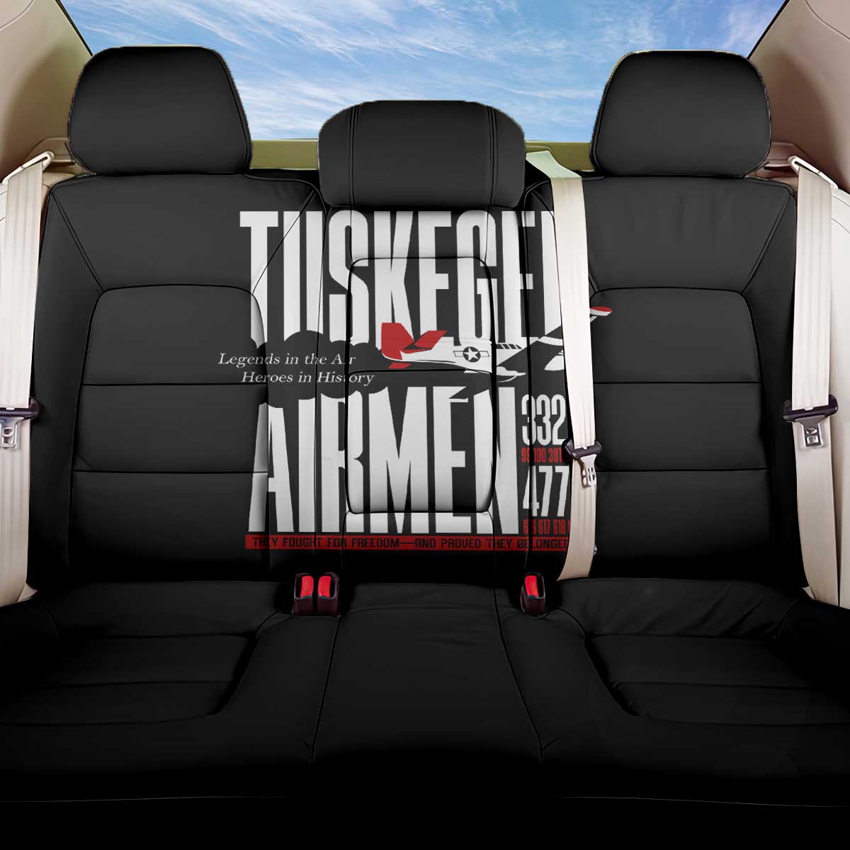 Wings of Honor Tuskegee Airmen Back Car Seat Cover 332nd 477th Fighter Group Tribute - Wonder Print Shop